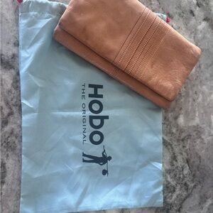 HOBO Caramel Leather Clutch
